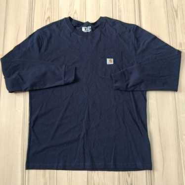 Carhartt Loose Fit Long Sleeve T-Shirt L Dark Blue