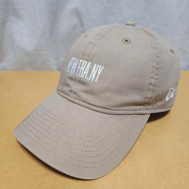 NEW ERA New Era Beige Letter Logo Cap Hat Vintage