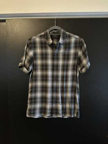 Allsaints Allsaints Short Sleeve Plaid Button Up