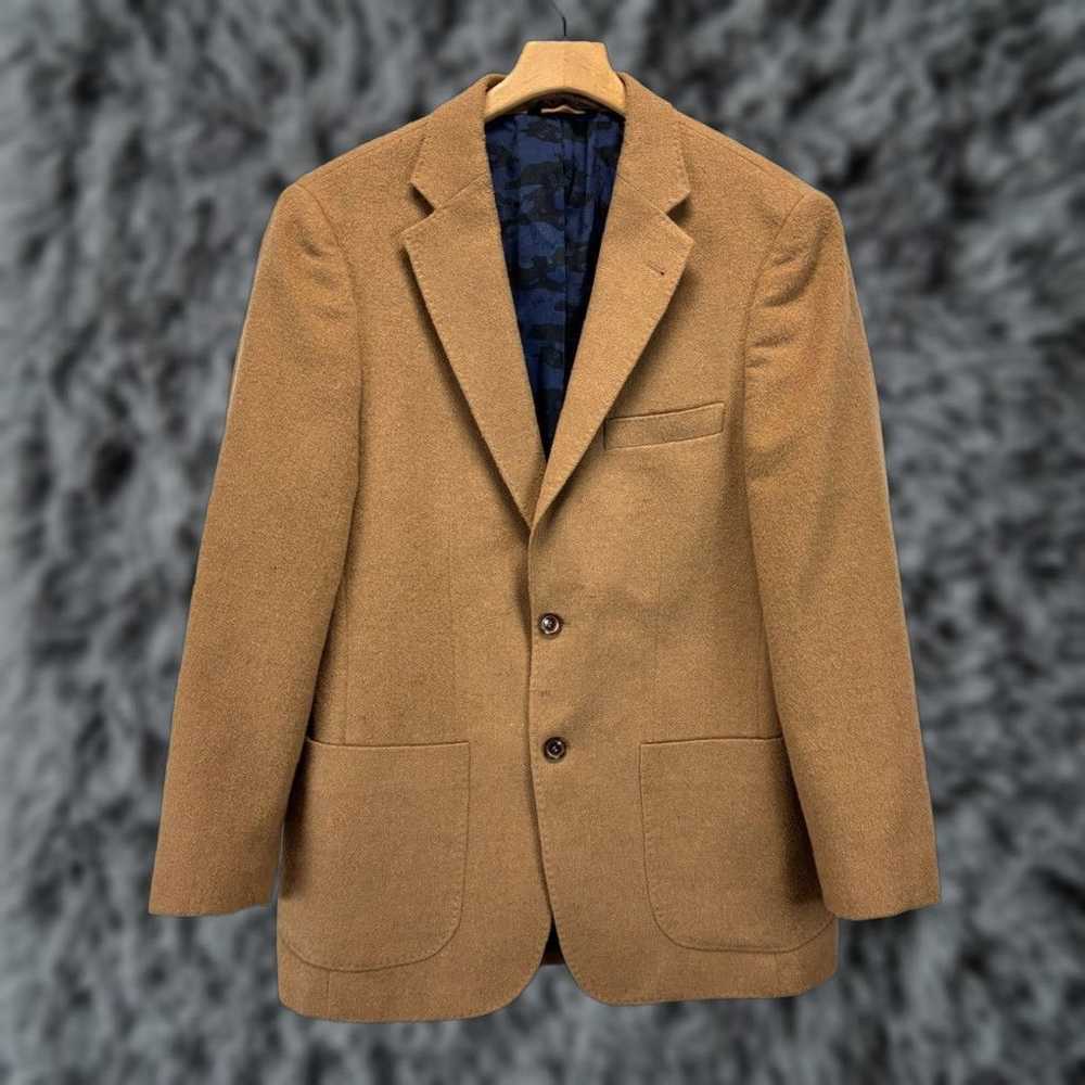 Vintage VINTAGE Men's Allen Edmonds Wool Blend Sport Coat Blazer 42 Camel Brown Jacket