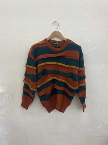 ISSEY MIYAKE MEN レッドニット ルーズフィットユニセックスOK ISSEY MIYAKE MEN レッドニット ルーズフィットユニセックスOK