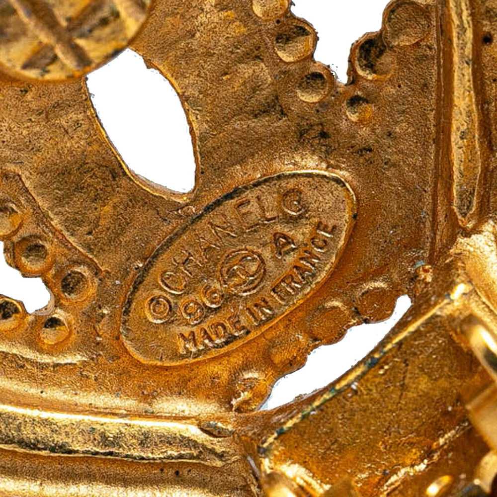 Chanel Gold Gold Plated CC Clip On Earrings - image 3