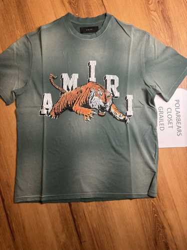 Amiri Amiri Green Tiger Crewneck Tee