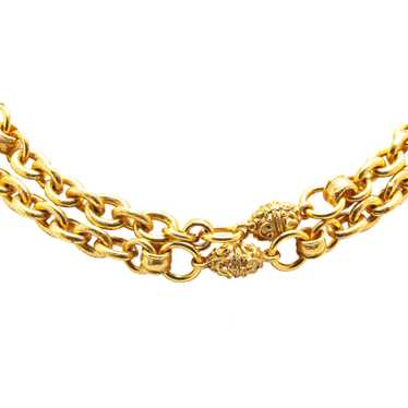 Chanel Gold Gold Plated Vintage Chain Necklace