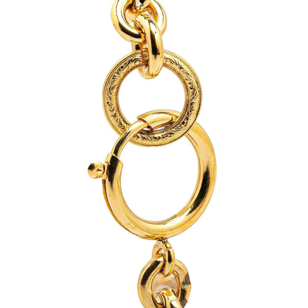 Chanel Gold Gold Plated CC Pendant Necklace - image 3