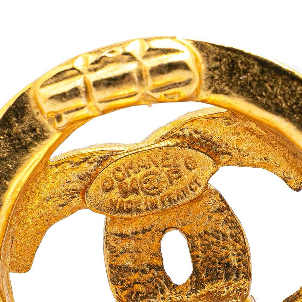 Chanel Gold Gold Plated CC Clip On Earrings - image 3