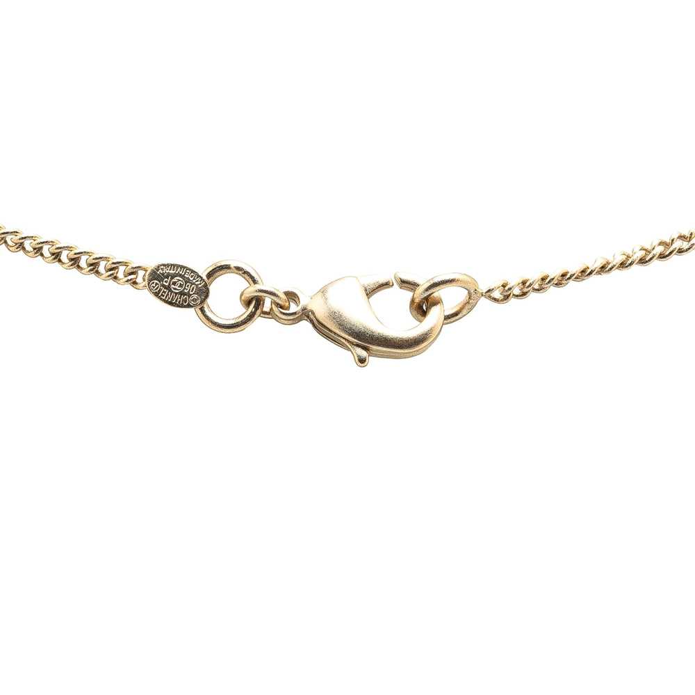 Chanel Gold Gold Plated Camellia Pendant Necklace - image 2