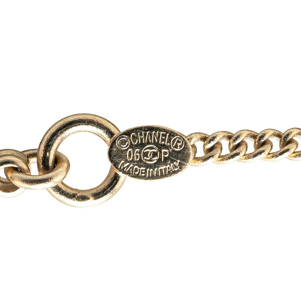 Chanel Gold Gold Plated Camellia Pendant Necklace - image 3