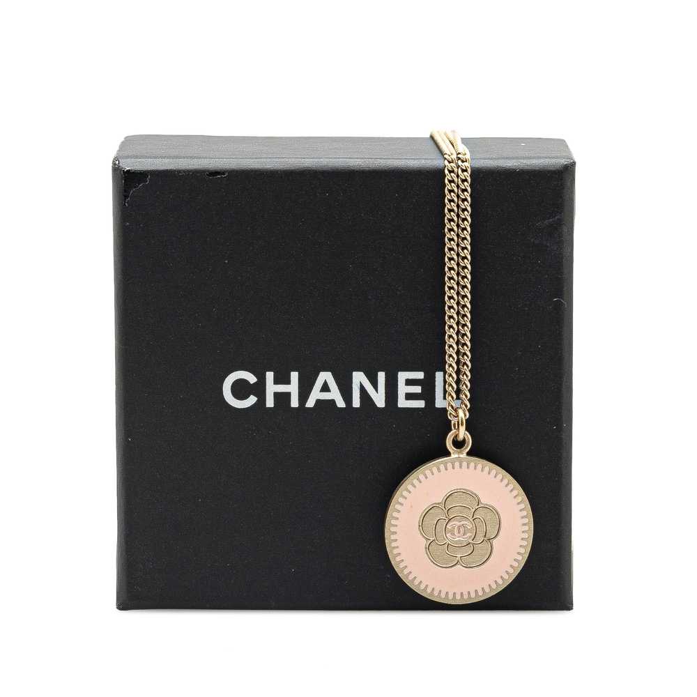 Chanel Gold Gold Plated Camellia Pendant Necklace - image 5