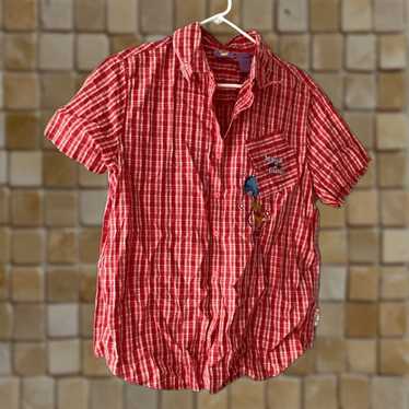 Disney Disney Store Winnie The Pooh Red Plaid Med… - image 1