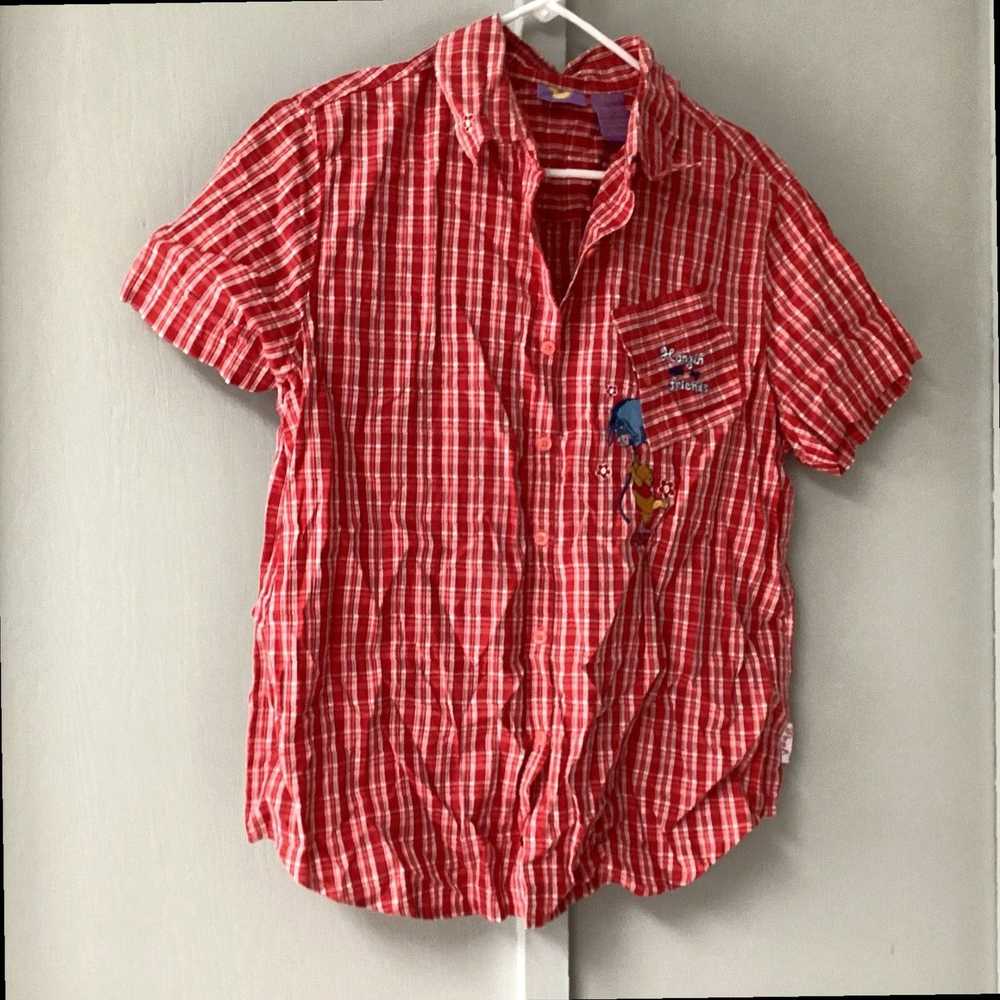 Disney Disney Store Winnie The Pooh Red Plaid Med… - image 3
