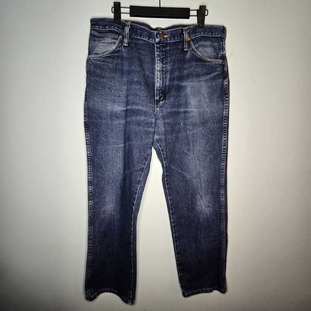 Vintage 90s Wrangler Denim Jeans Darkwash Mens 36… - image 1