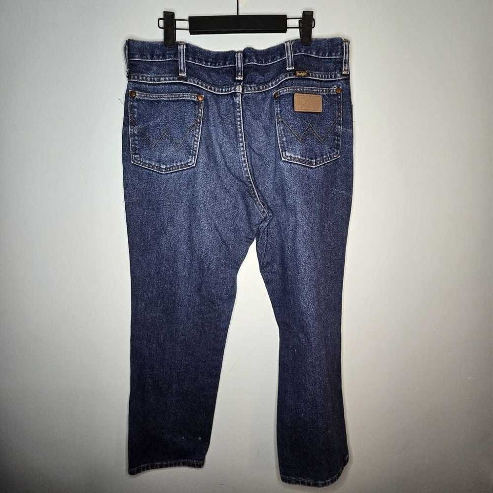 Vintage 90s Wrangler Denim Jeans Darkwash Mens 36… - image 5