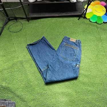 vintage bugle boy jeans baggy fit faded blue jeans