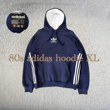 80s adidas (Adidas) Sweatshirt Hoodie with Ribbed 