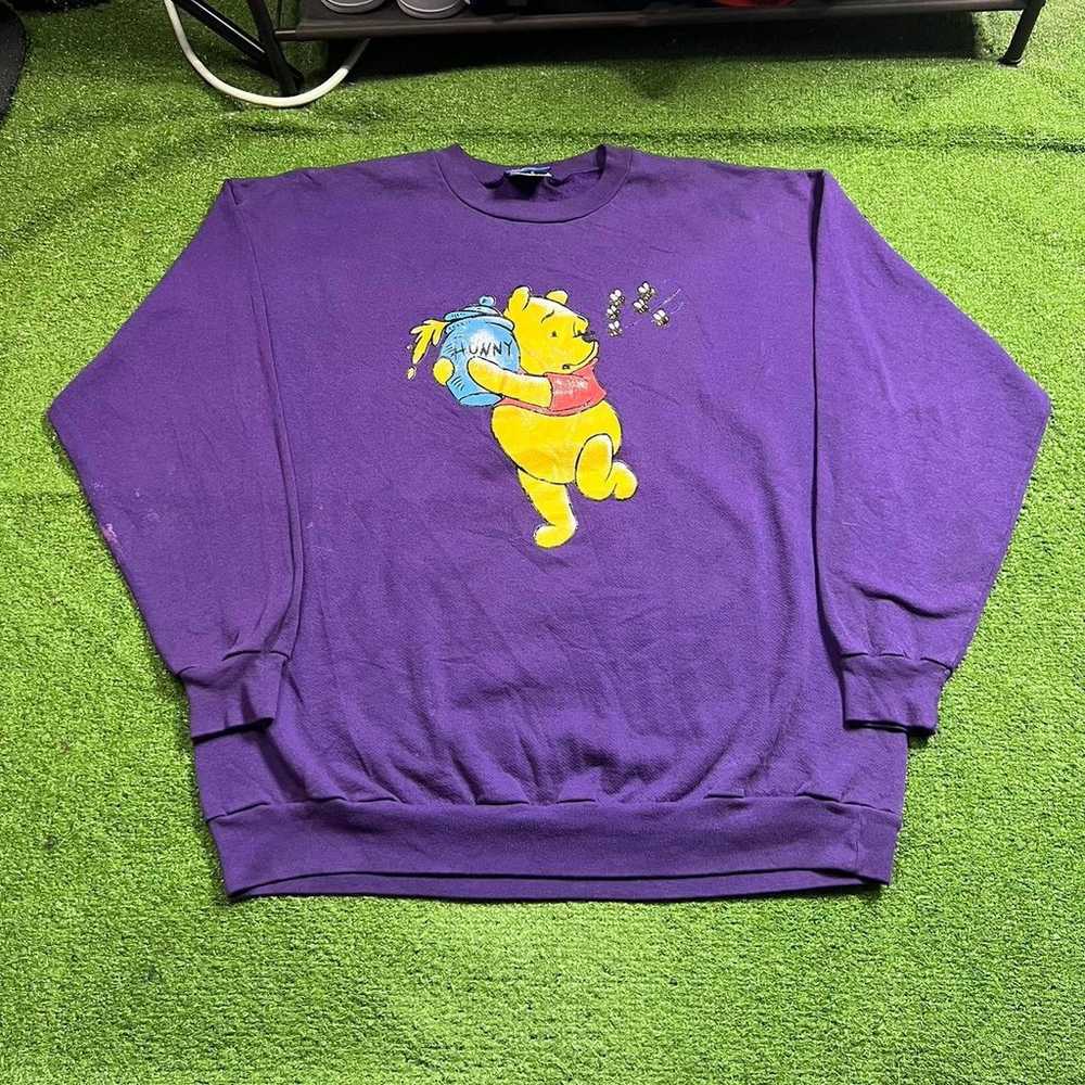 vintage winnie the pooh honey purple disney crewn… - image 1