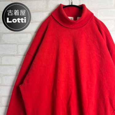 Old GAP 90s Sweat Turtle Neck XL Red