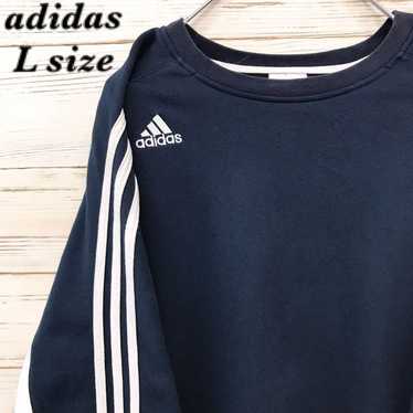 《Rare》 Adidas adidas☆Sweat L Embroidered Logo Navy