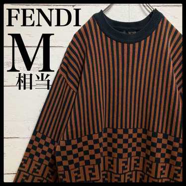 【Equivalent to Size M】Fendi ☆ All-Over Pattern Kni