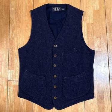 Rrl indigo vest made - Gem