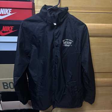 Vintage Vans Off The Wall Black Windbreaker Size L