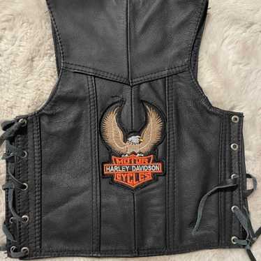 HARLEY DAVIDSON kids VEST GENUINE LEATHER