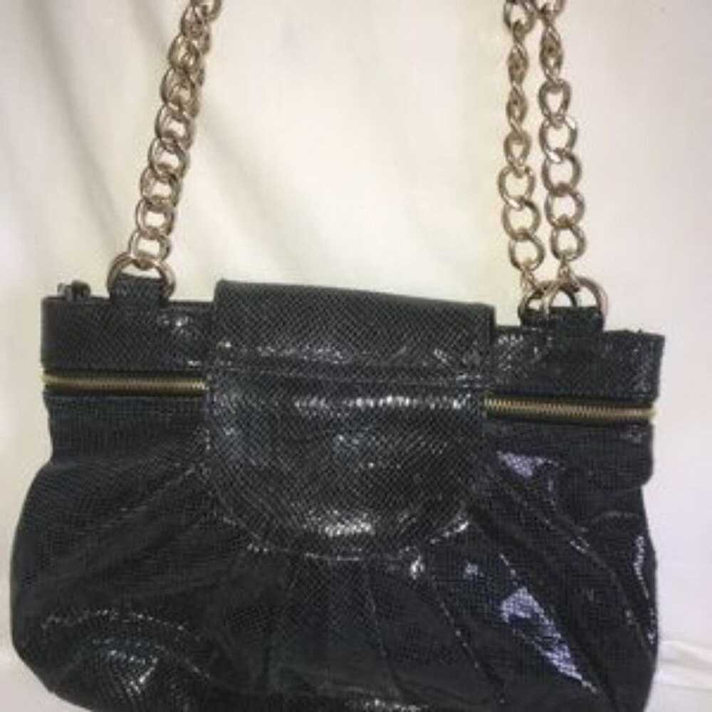 Betsey Johnson Betsey Johnson black snakeskin pur… - image 2