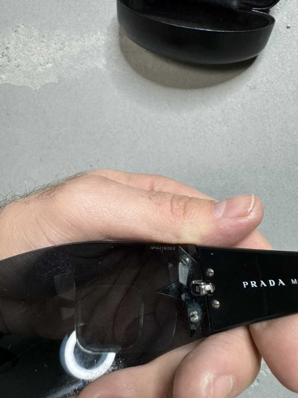 Prada Chrome Star Black Sunglasses Vintage early … - image 9