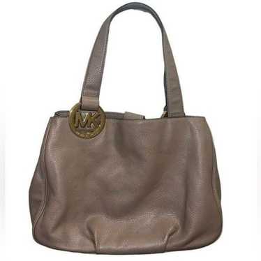 michael kors Fulton large brown/gray shoulder bag