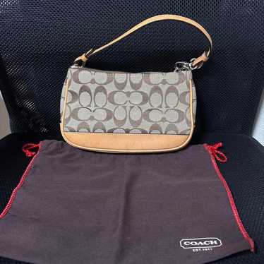 COACH Mini Shoulder Bag Signature Canvas with Dust