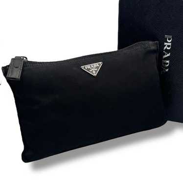 Prada Tessuto Nylon Black Pouch, Small Item Case, 