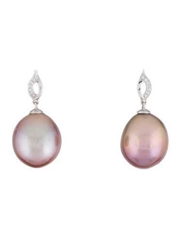 Earrings Rhodium-Plated 18K White Gold - image 1