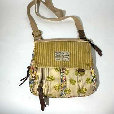 Fossil Long Live Vintage Canvas Crossbody Bag