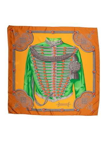 HERMES BRANDEBOURGS シルクスカーフ エルメス カレ90 BRANDEBOURGS ブランデンブルク飾り シルク