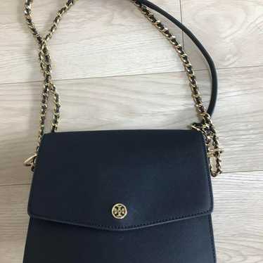 Tory Burch shoulder bag, navy blue.