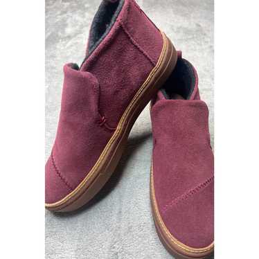 TOMS Paxton Maroon Water Resistant Slip On Women's