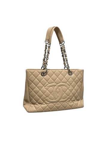 CHANEL/Tote Bag/Leather/BEG/Caviar Grand Shopping 