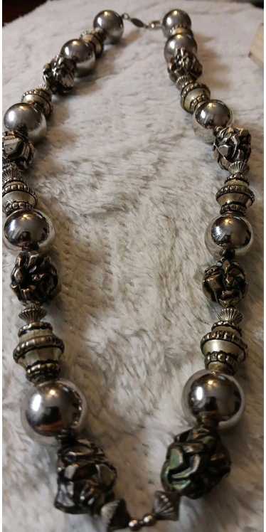 Designer David & Arthur Vintage Silver tone Decora