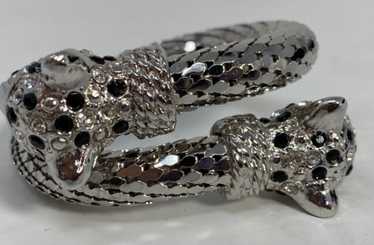 Whiting & Davis Panthers w/ Ruby Red Eyes Mesh Si… - image 1