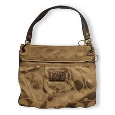 良品 539 Coach Poppy Shoulder Bag 2way COACH 2 Way Tote Bag 13830 Canvas Leather Multicolor Poppy