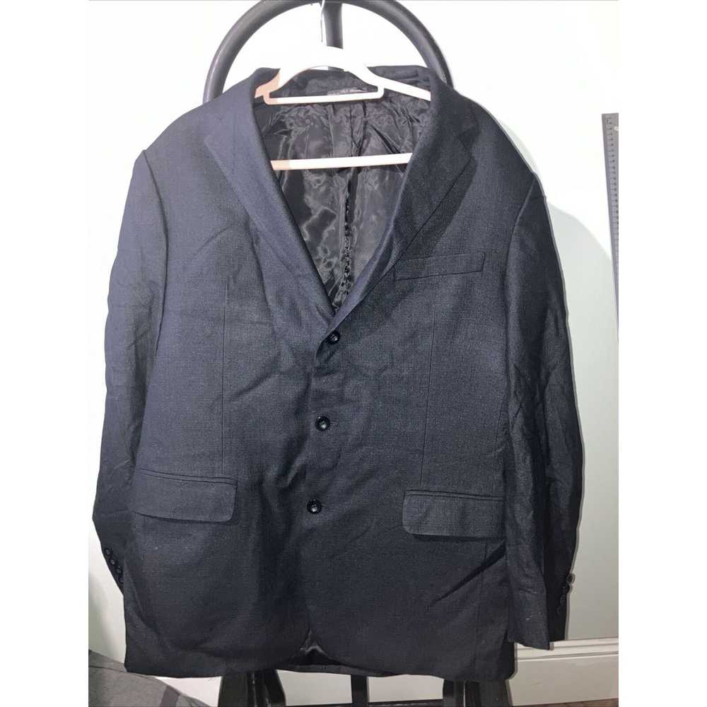 Andrew Fezza Andrew Fezza Black Silk Blazer Suit … - image 1