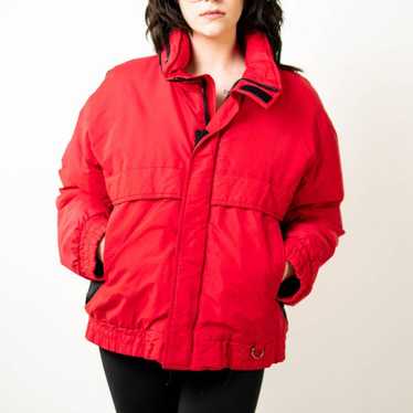 St. Moritz Vintage 90s Red Puffer Ski Jacket by [S