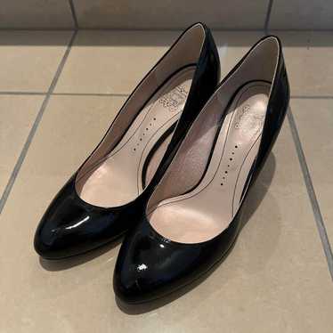 Black Enamel Pointed Toe High Heels