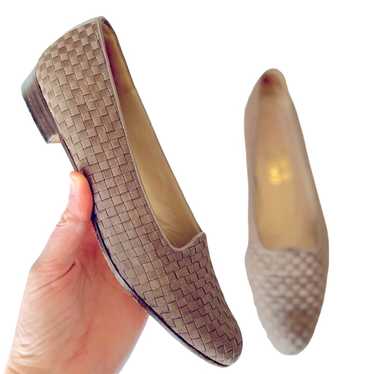 Salvatore Ferragamo Classic Woven  & Leather Heel