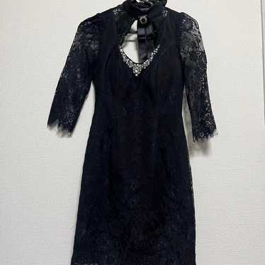 Black dress with lace embellishments