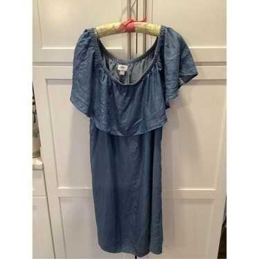 Old Navy Ruffle Off The Shoulder Tencel Shift Dres