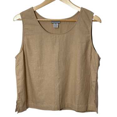 Leslie Fay Womens Linen Blend Tank Top Size XL Spr