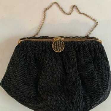 Source Unknown Black Clutch With Gold Clasp - image 1