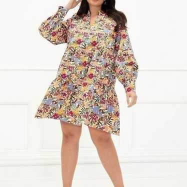 ELOQUII Elements Women's Plus Size Tiered Floral P