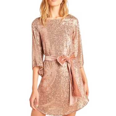 Anthropologie Rose Gold Sequin Dress